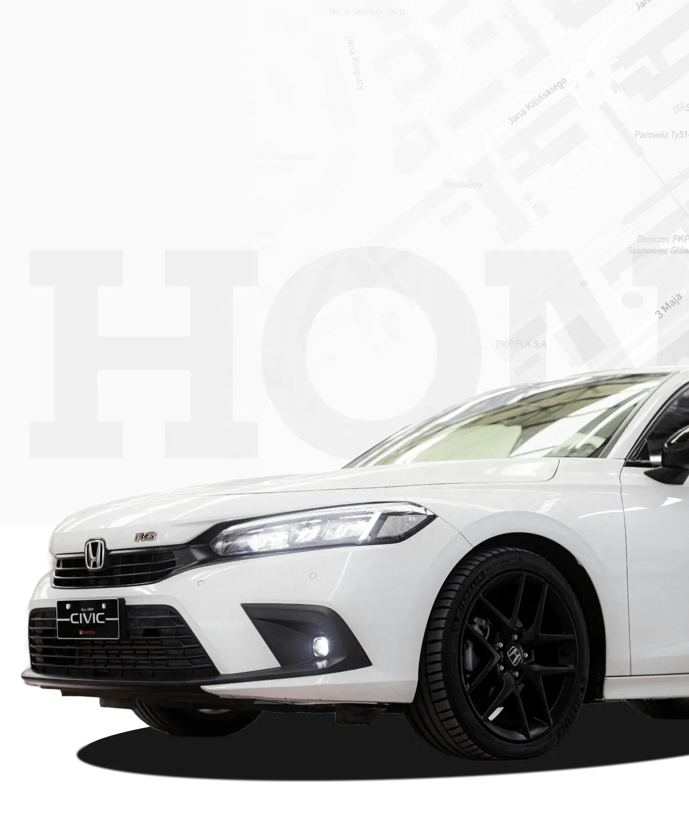 Ilustracja przedstawiająca samochód marki Honda